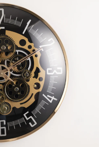 Vintage Vanguard Luxury Wall Clock With Moving Gear Mechanism premium wall clocks
