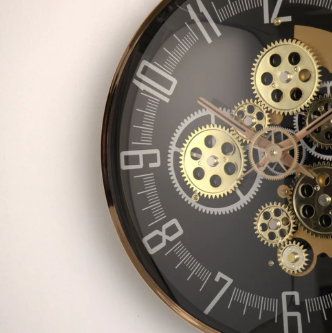 Vintage Vanguard Luxury Wall Clock With Moving Gear Mechanism premium wall clocks