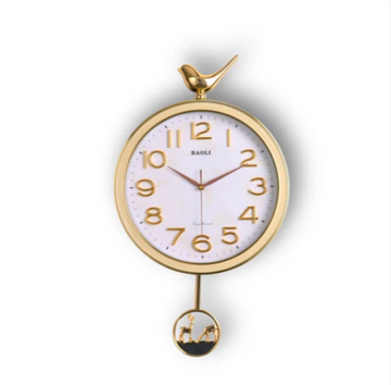 Harmony of Wings White Luxury Wall Clock Fancy Wall Clock