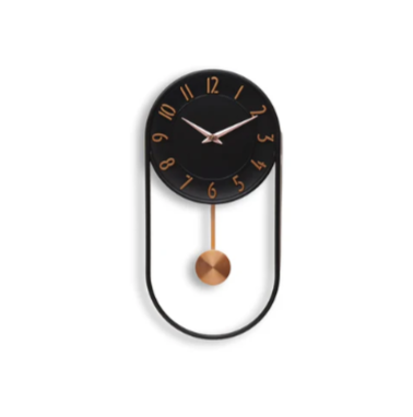PendulumWave wall clock (black) metal clock for wall