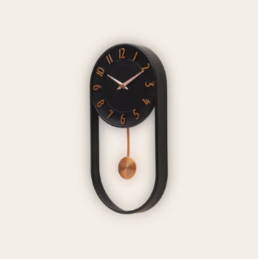 PendulumWave wall clock (black) metal clock for wall