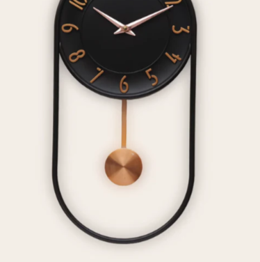 PendulumWave wall clock (black) metal clock for wall
