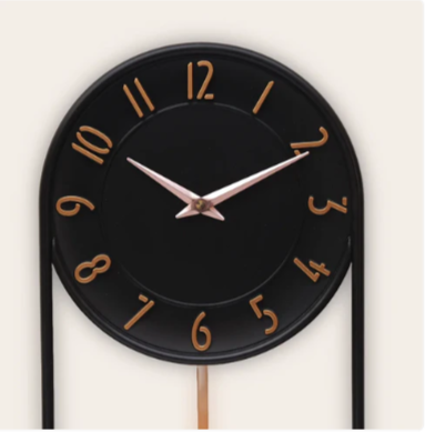 PendulumWave wall clock (black) metal clock for wall