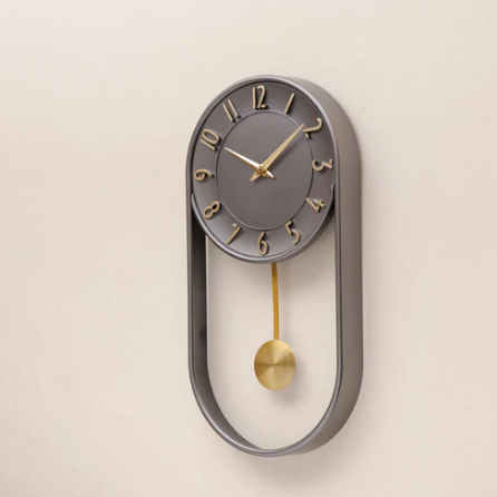 Pendulum Wave Wall Clock Metal wall clocks for living room
