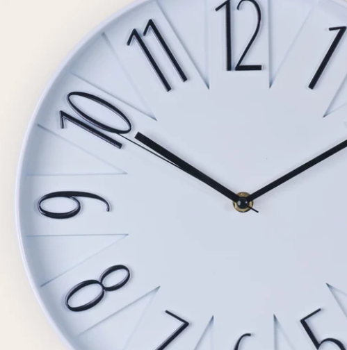 White Opal Wall Clock