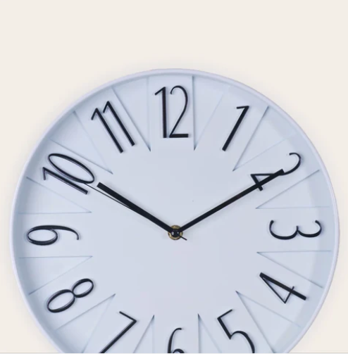 White Opal Wall Clock