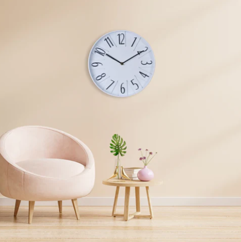 White Opal Wall Clock