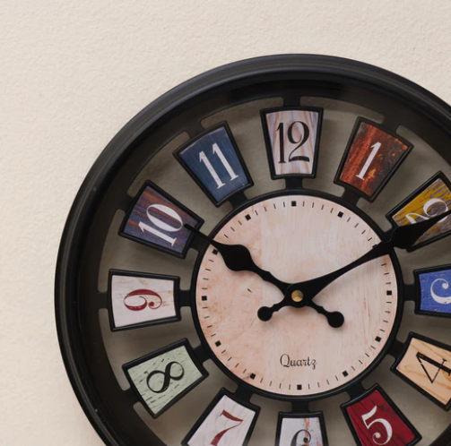 Colour Tiko Wall Clock Hand Made Wall Clock