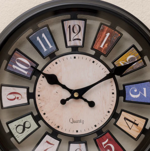 Colour Tiko Wall Clock Hand Made Wall Clock