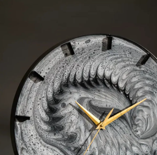 Resin Rush Clock Luxury Resin Wall Clock