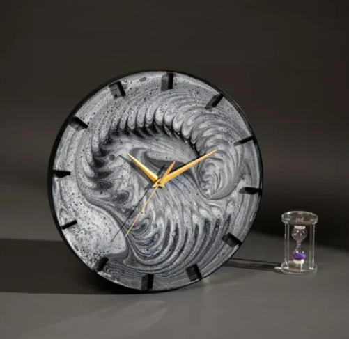 Resin Rush Clock Luxury Resin Wall Clock