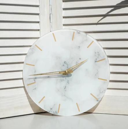 Whispering White Wall Art Modern Clock For Wall