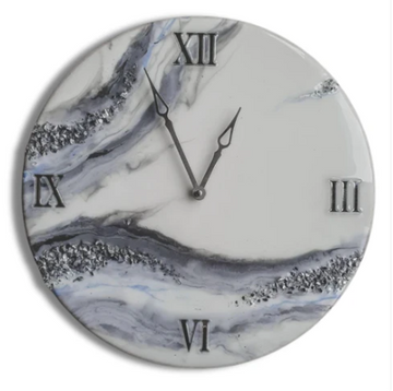 Glowstorm Resin Art Resin Art Wall Clock Design