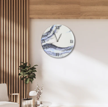 Glowstorm Resin Art Resin Art Wall Clock Design