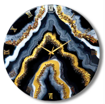 Time Tides Resin Wall Art Hand Made Wall Clock