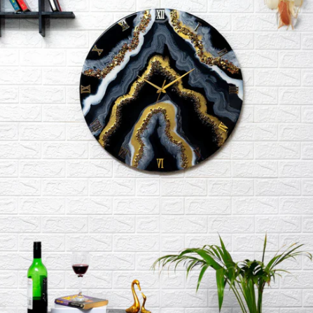 Time Tides Resin Wall Art Hand Made Wall Clock