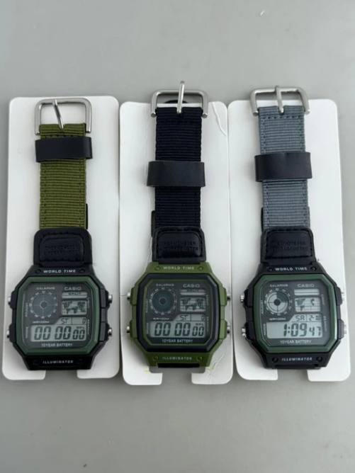 Unisex Analogue Quartz Watch with Strap in AE-1200WHUB-3AVEF, Strap, Strap